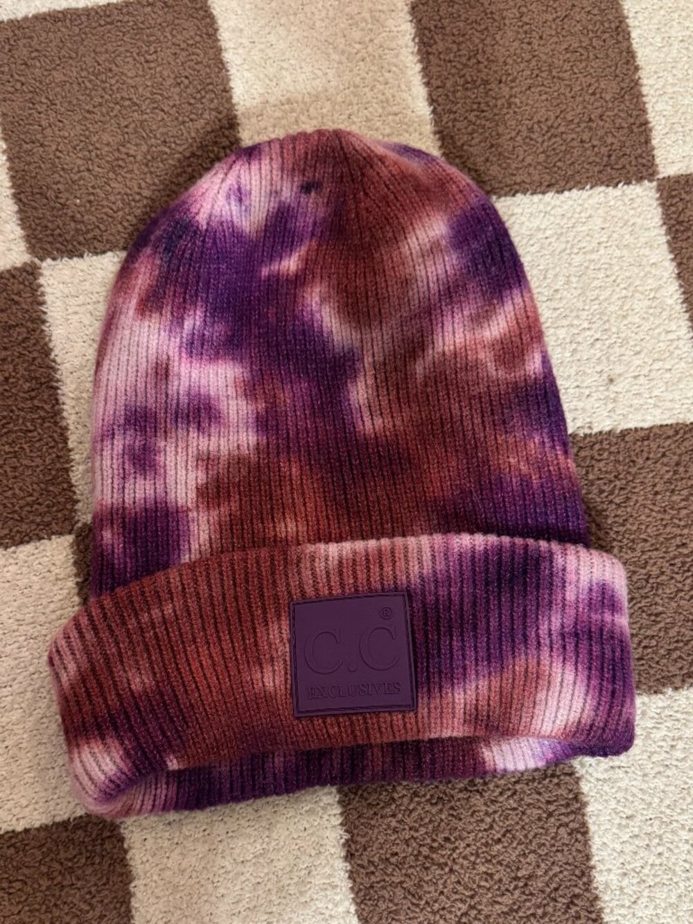 Purple Tie Dye Beanie